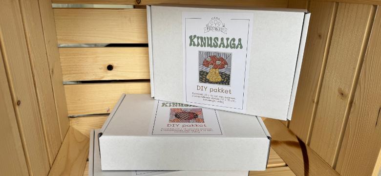 Kinusaiga DIY-pakket van MamaFeestbeest met foam patroon en stofjes